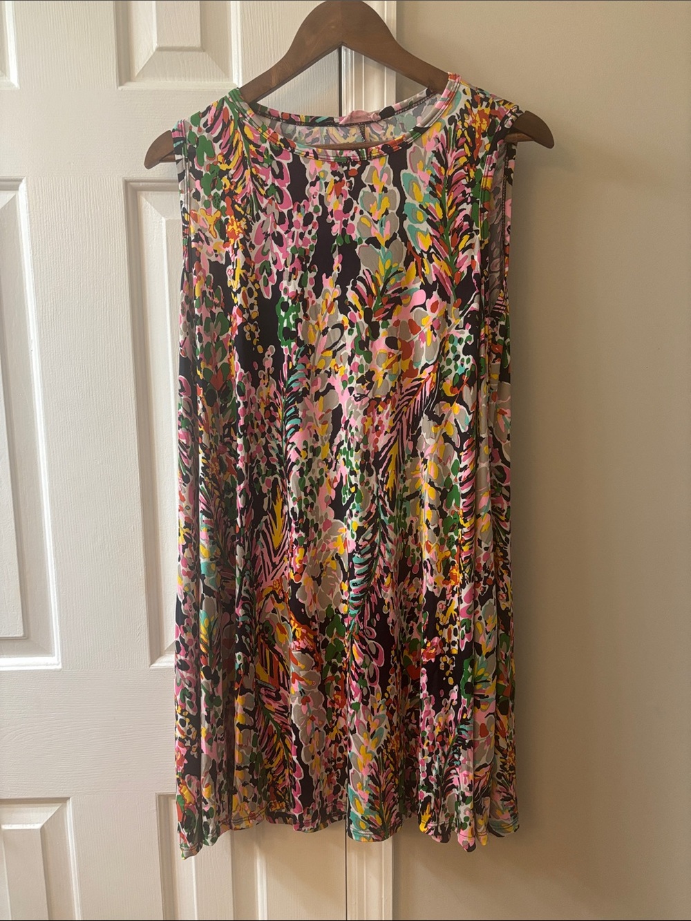 Beeson River Multicolor Floral A-Line Mini Dress - Pink, Green & Yellow